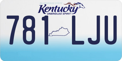 KY license plate 781LJU