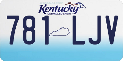 KY license plate 781LJV