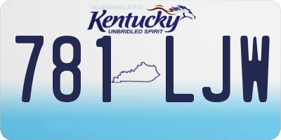 KY license plate 781LJW