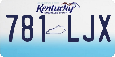 KY license plate 781LJX