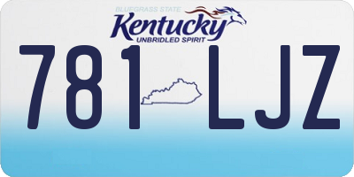 KY license plate 781LJZ