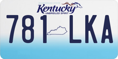 KY license plate 781LKA