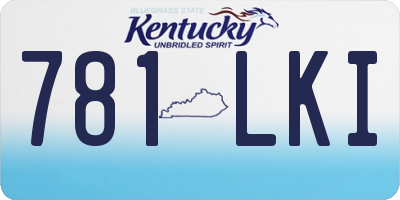 KY license plate 781LKI