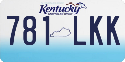 KY license plate 781LKK