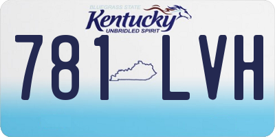 KY license plate 781LVH