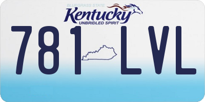 KY license plate 781LVL