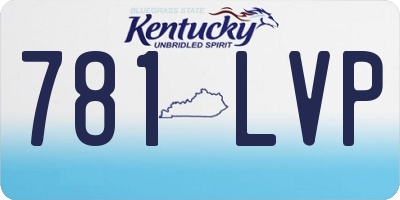KY license plate 781LVP