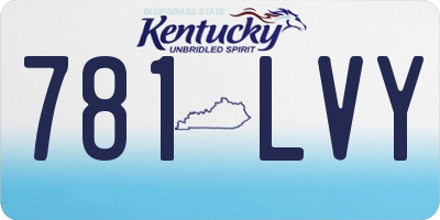 KY license plate 781LVY