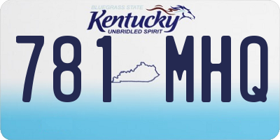 KY license plate 781MHQ