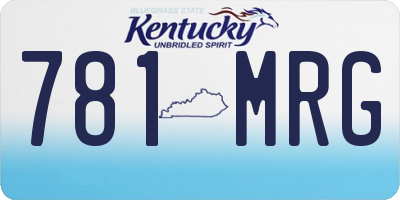 KY license plate 781MRG
