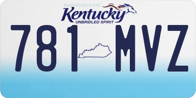 KY license plate 781MVZ
