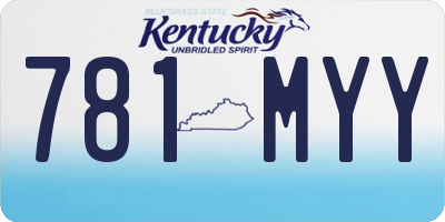 KY license plate 781MYY