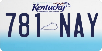 KY license plate 781NAY