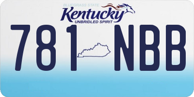 KY license plate 781NBB
