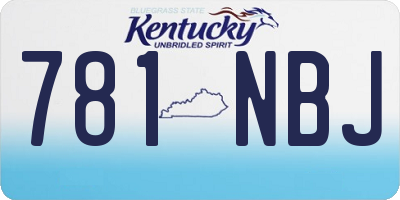 KY license plate 781NBJ