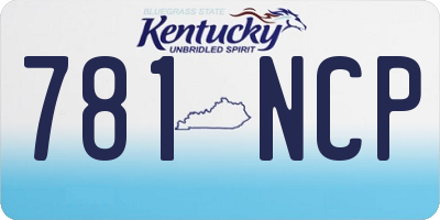 KY license plate 781NCP