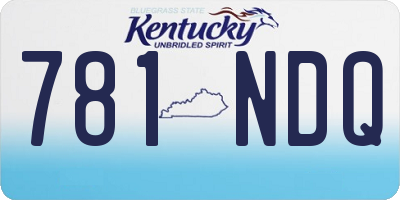 KY license plate 781NDQ