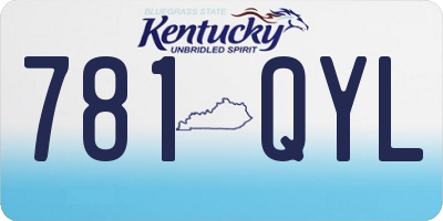 KY license plate 781QYL