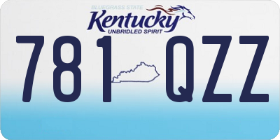 KY license plate 781QZZ