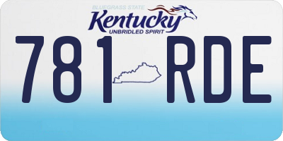 KY license plate 781RDE