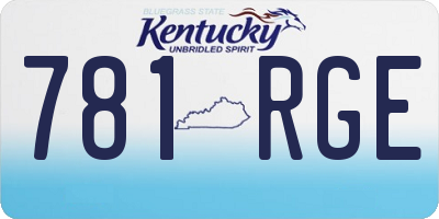 KY license plate 781RGE