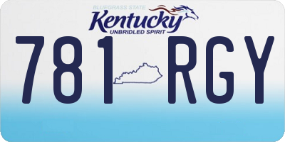 KY license plate 781RGY