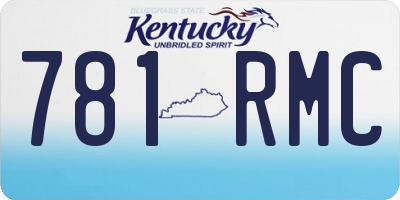 KY license plate 781RMC