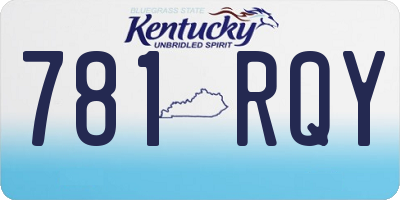 KY license plate 781RQY