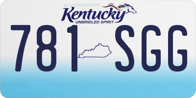 KY license plate 781SGG