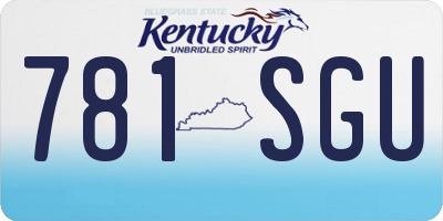 KY license plate 781SGU