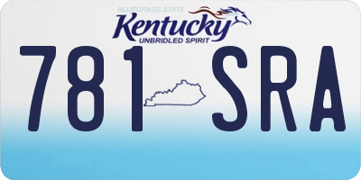 KY license plate 781SRA