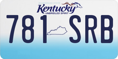 KY license plate 781SRB