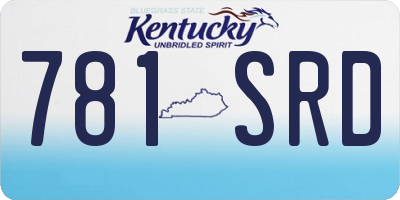KY license plate 781SRD