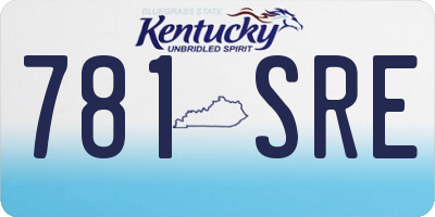 KY license plate 781SRE
