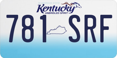 KY license plate 781SRF