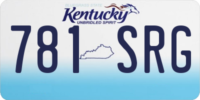 KY license plate 781SRG