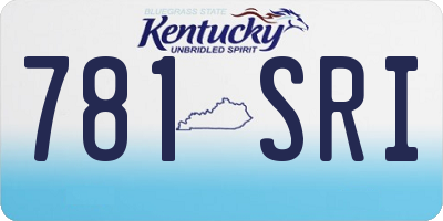 KY license plate 781SRI