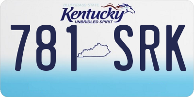 KY license plate 781SRK
