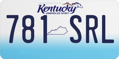 KY license plate 781SRL