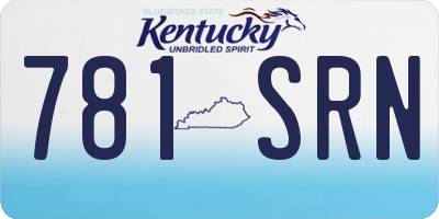 KY license plate 781SRN