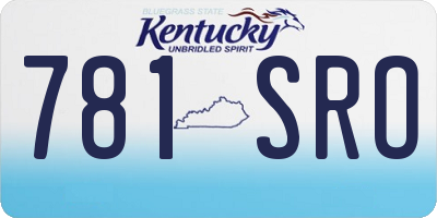 KY license plate 781SRO