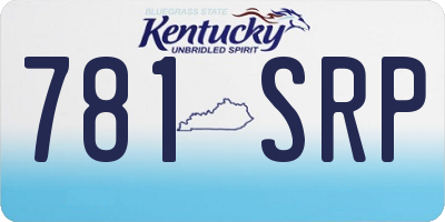 KY license plate 781SRP