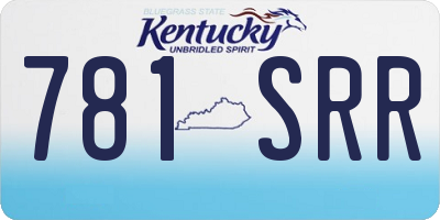 KY license plate 781SRR