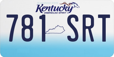KY license plate 781SRT