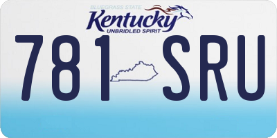 KY license plate 781SRU