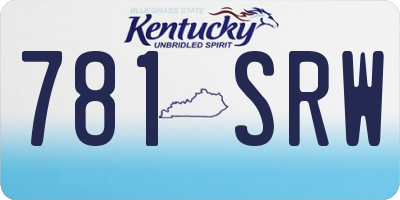KY license plate 781SRW