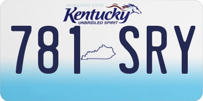 KY license plate 781SRY