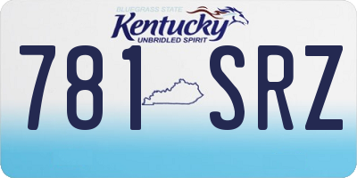 KY license plate 781SRZ