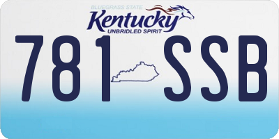 KY license plate 781SSB