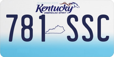 KY license plate 781SSC